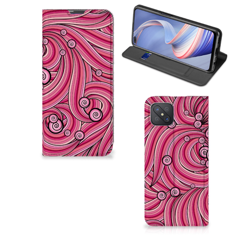 OPPO Reno4 Z 5G Bookcase Swirl Pink