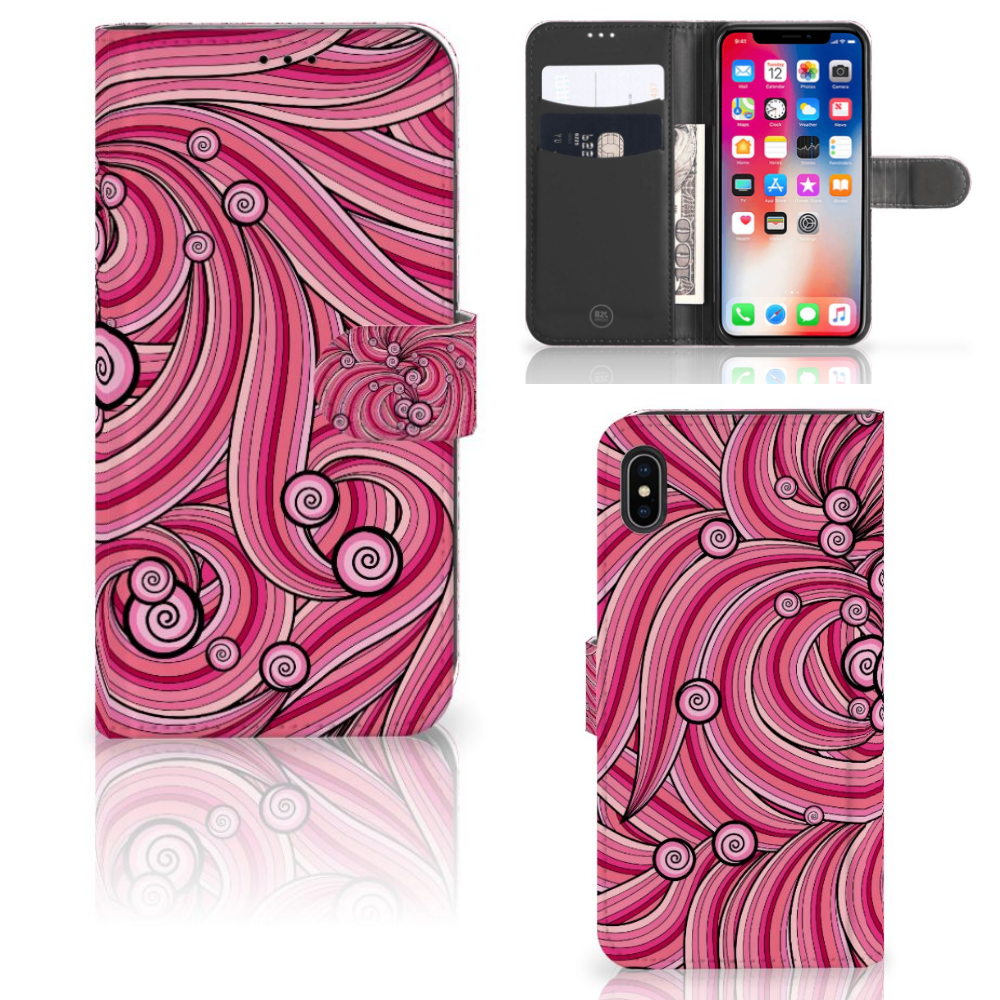 Apple iPhone Xs Max Hoesje Swirl Pink