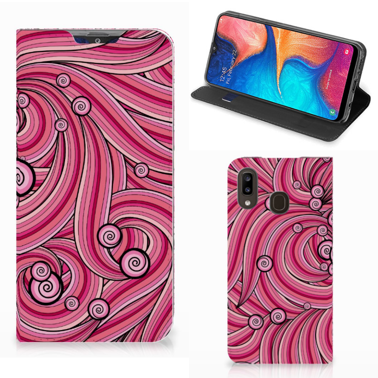 Samsung Galaxy A30 Bookcase Swirl Pink