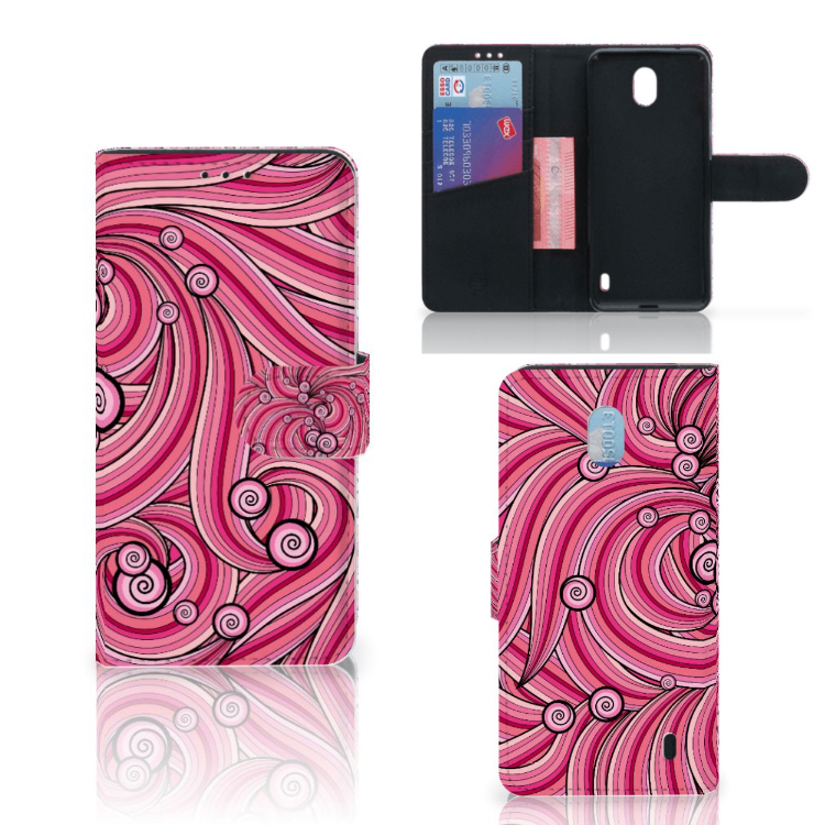 Nokia 1 Plus Hoesje Swirl Pink