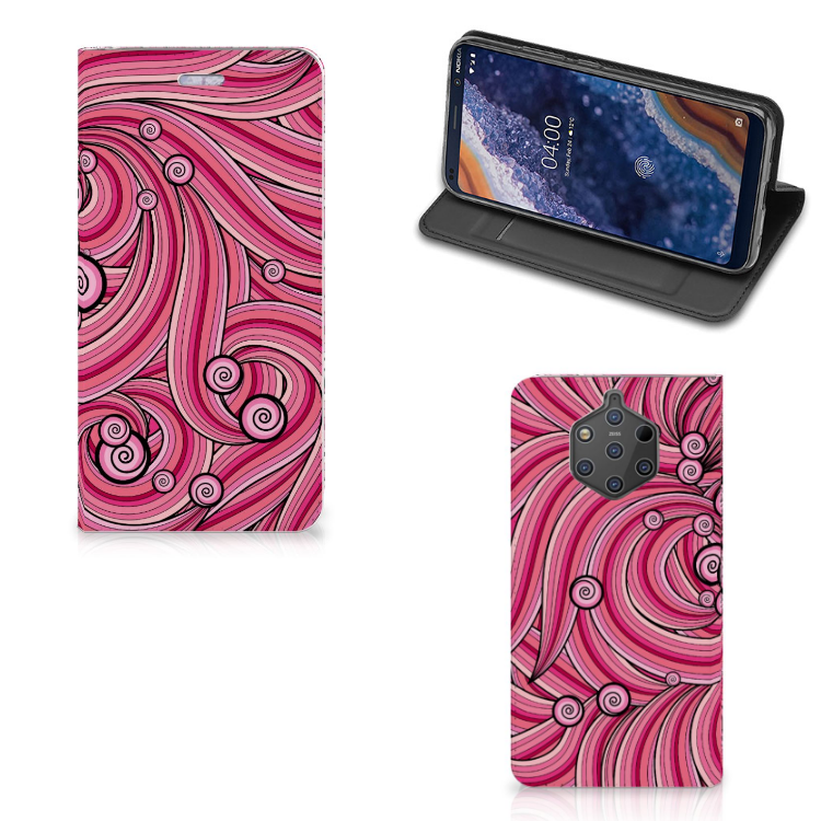 Nokia 9 PureView Bookcase Swirl Pink