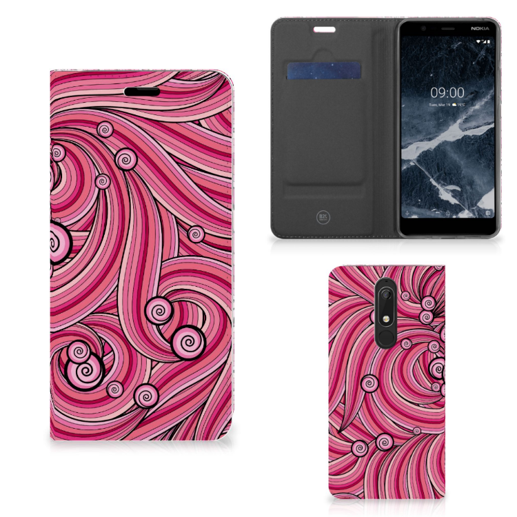 Nokia 5.1 (2018) Bookcase Swirl Pink