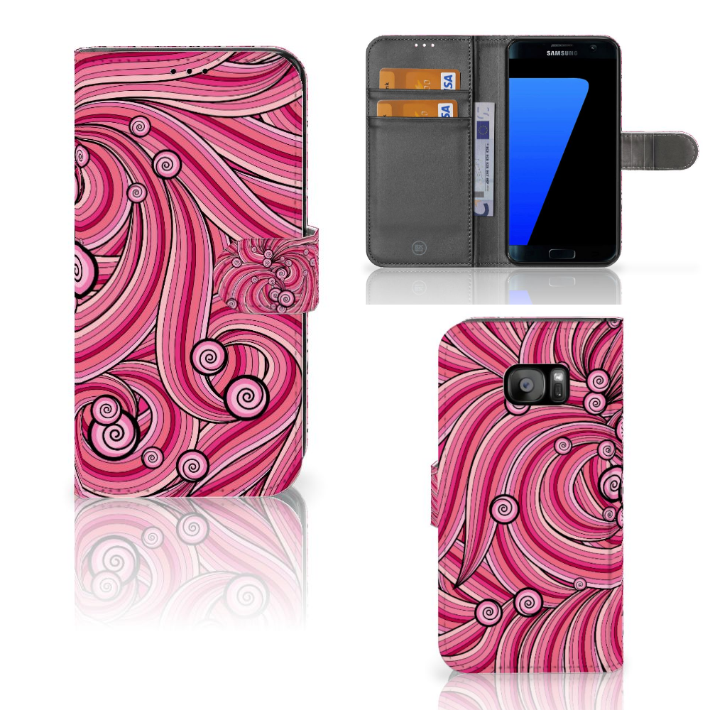 Samsung Galaxy S7 Edge Hoesje Swirl Pink