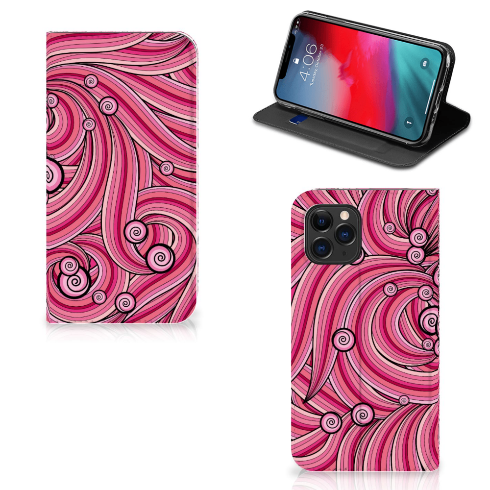 Apple iPhone 11 Pro Bookcase Swirl Pink