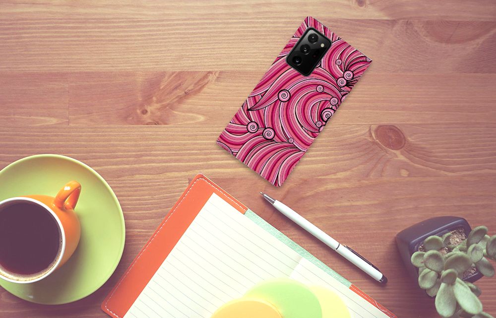 Samsung Galaxy Note 20 Ultra Bookcase Swirl Pink