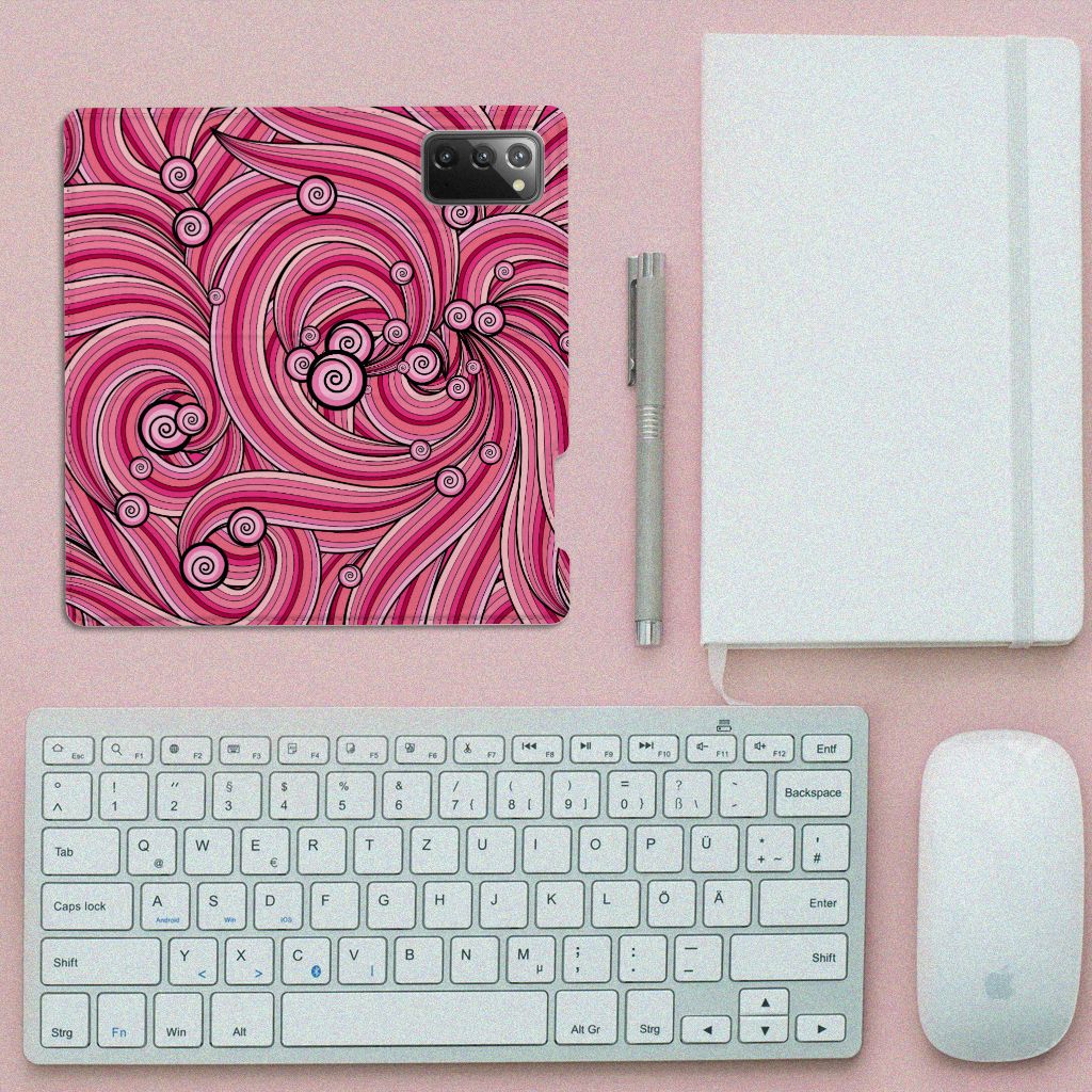Samsung Galaxy Note20 Bookcase Swirl Pink