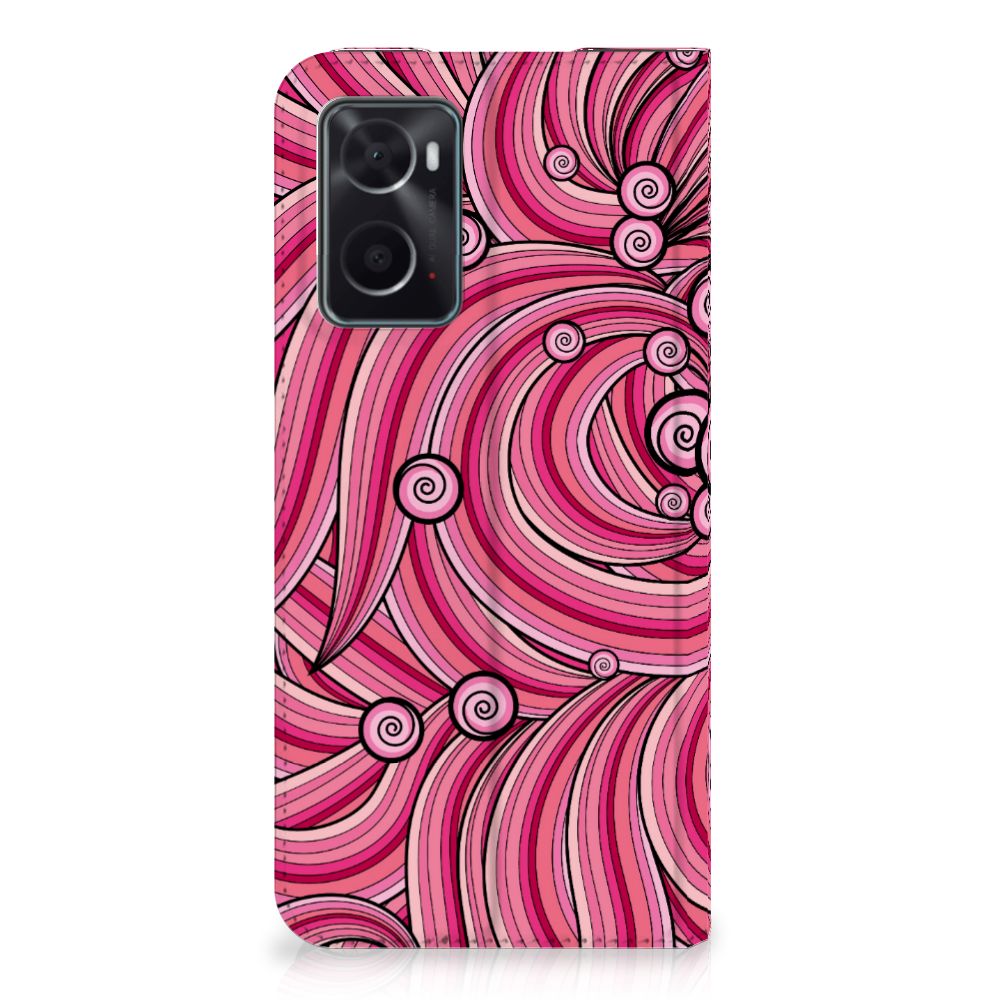 OPPO A96 | A76 Bookcase Swirl Pink