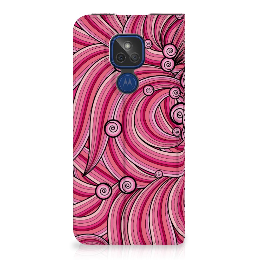 Motorola Moto G9 Play Bookcase Swirl Pink
