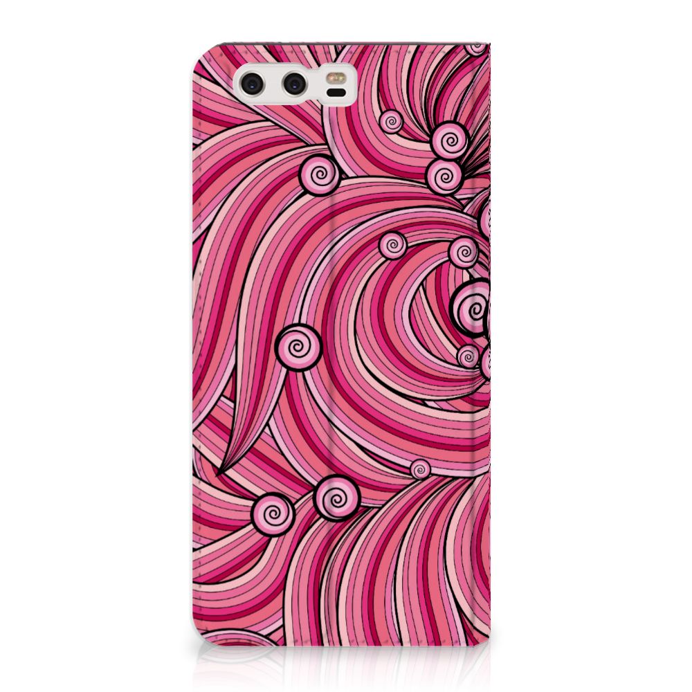 Huawei P10 Plus Bookcase Swirl Pink
