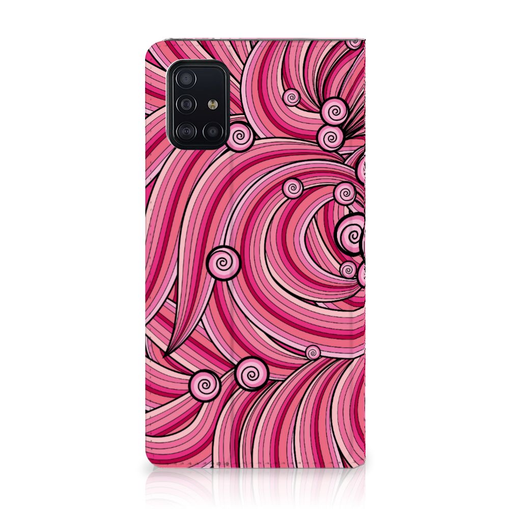 Samsung Galaxy A51 Bookcase Swirl Pink