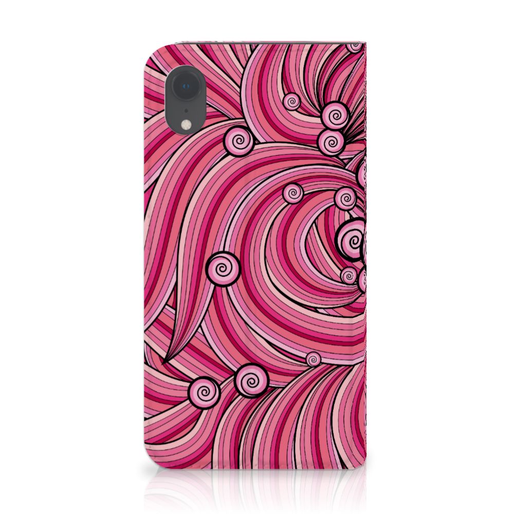 Apple iPhone Xr Bookcase Swirl Pink