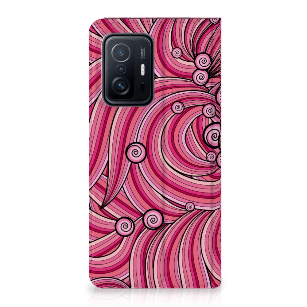 Xiaomi 11T | Xiaomi 11T Pro Bookcase Swirl Pink