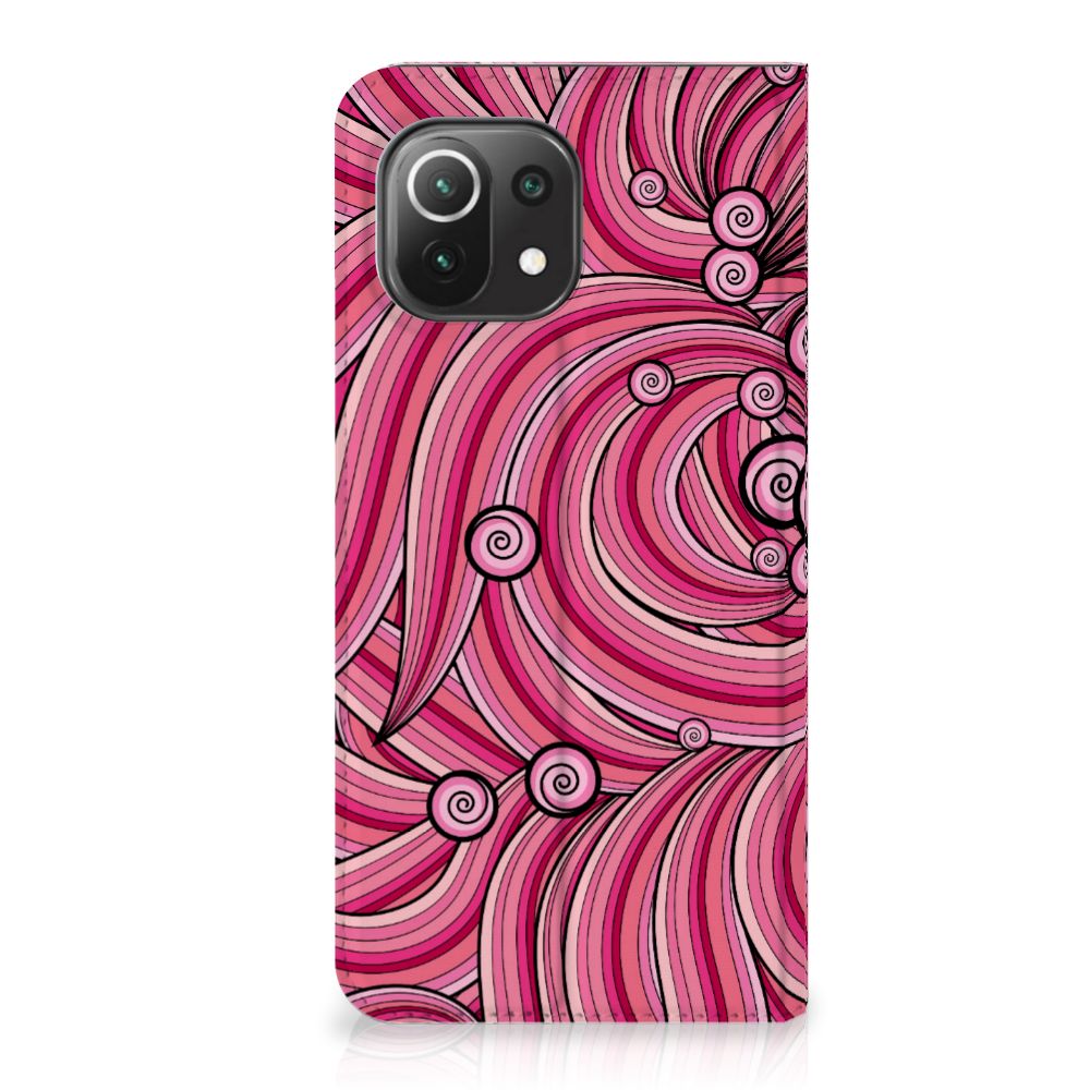 Xiaomi 11 Lite NE 5G | Mi 11 Lite Bookcase Swirl Pink