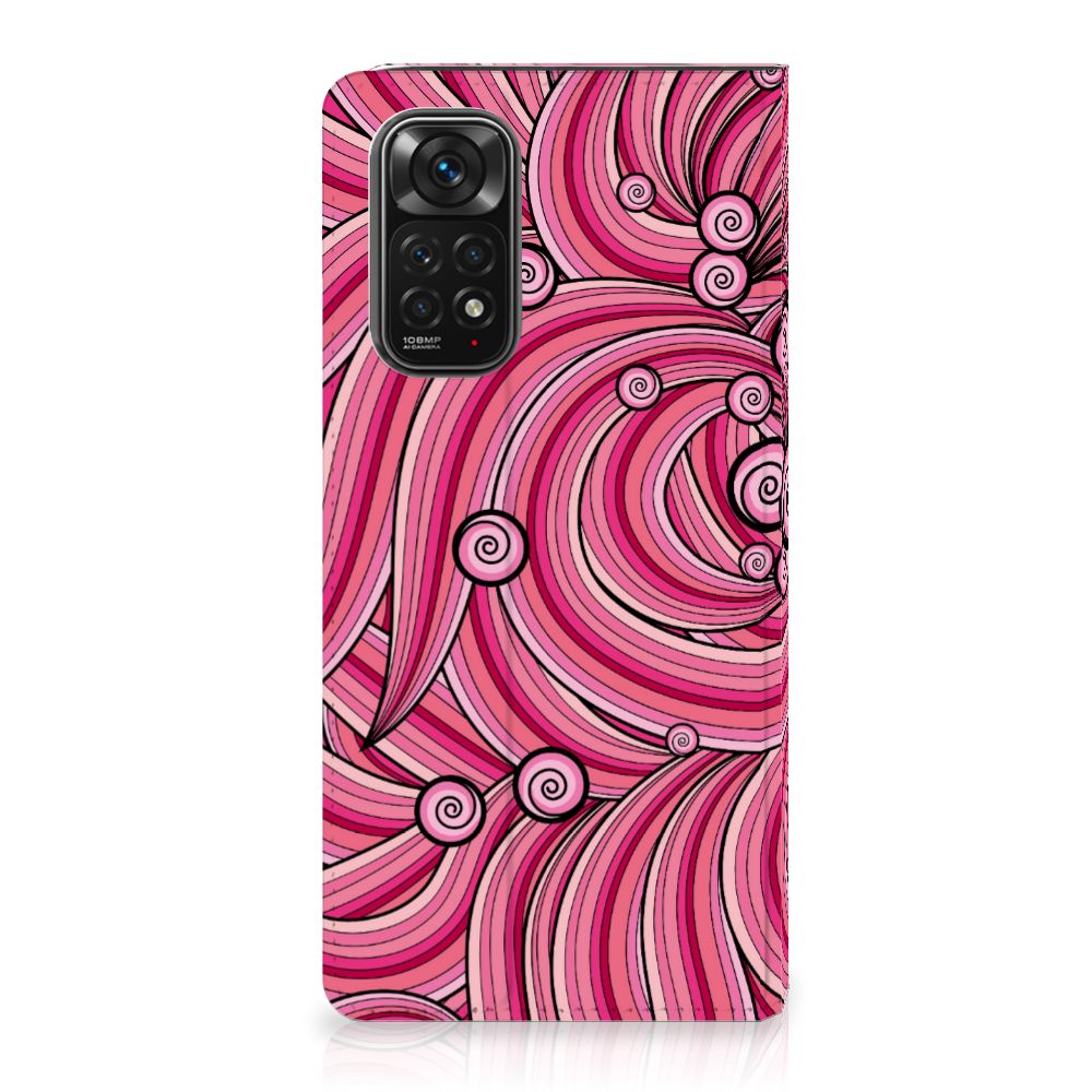 Xiaomi Redmi Note 11/11S Bookcase Swirl Pink