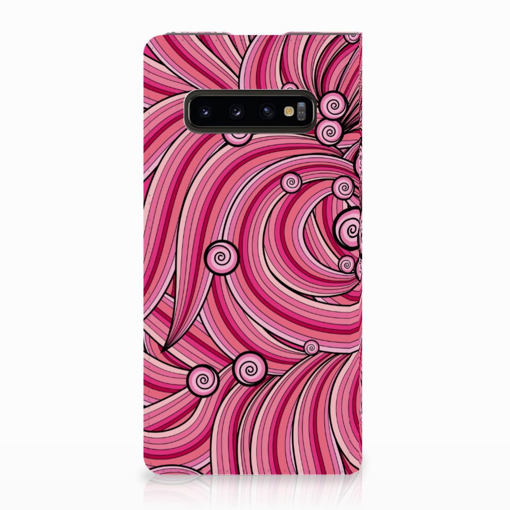 Samsung Galaxy S10 Plus Bookcase Swirl Pink