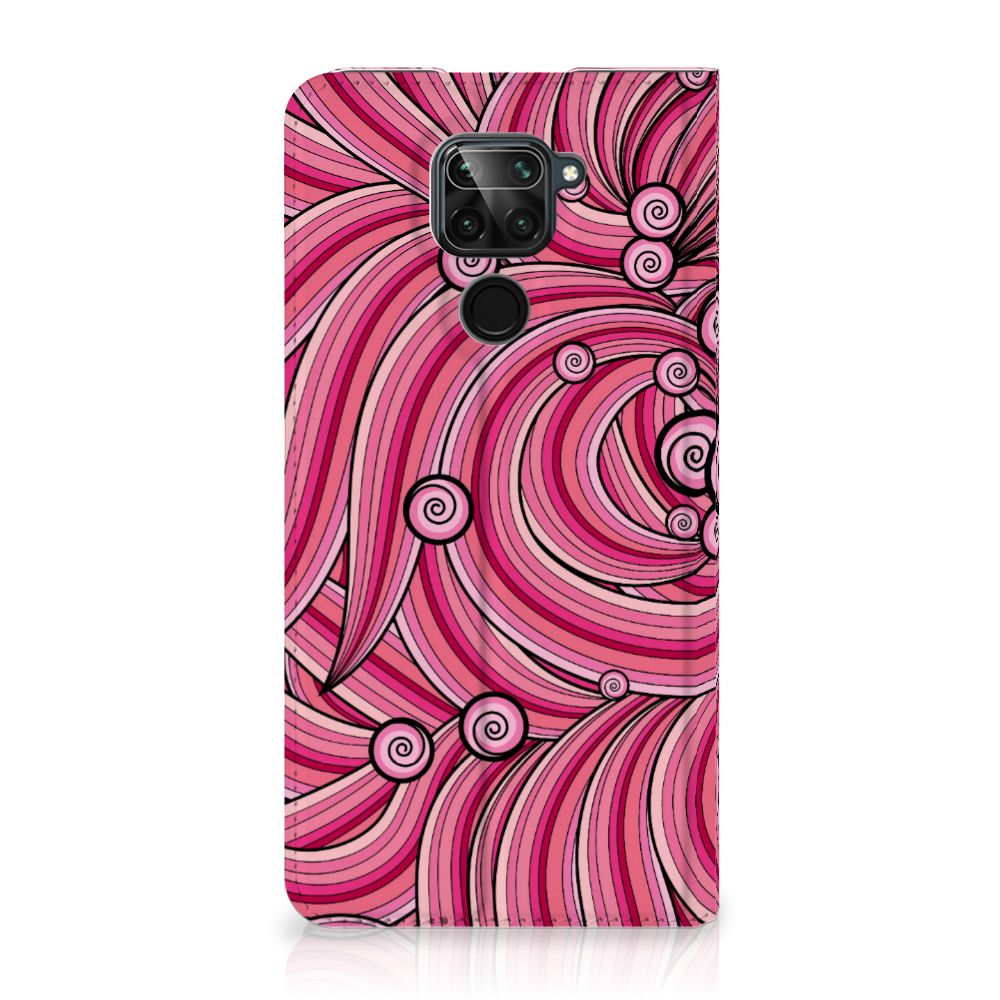 Xiaomi Redmi Note 9 Bookcase Swirl Pink