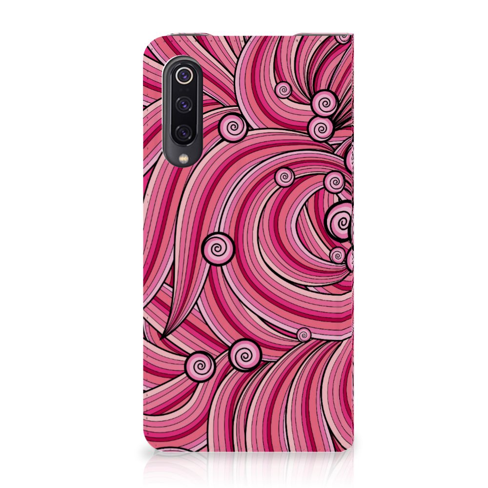 Xiaomi Mi 9 Bookcase Swirl Pink