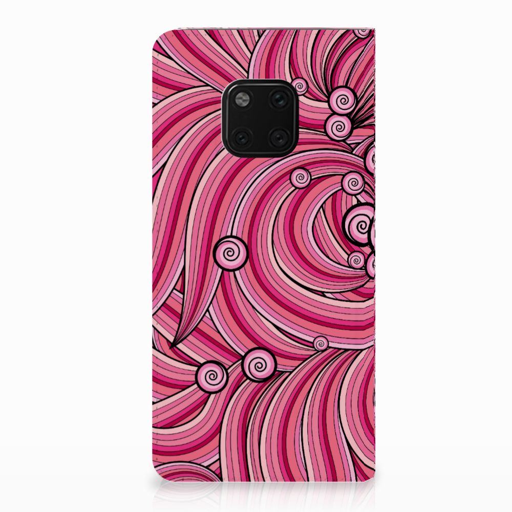 Huawei Mate 20 Pro Bookcase Swirl Pink