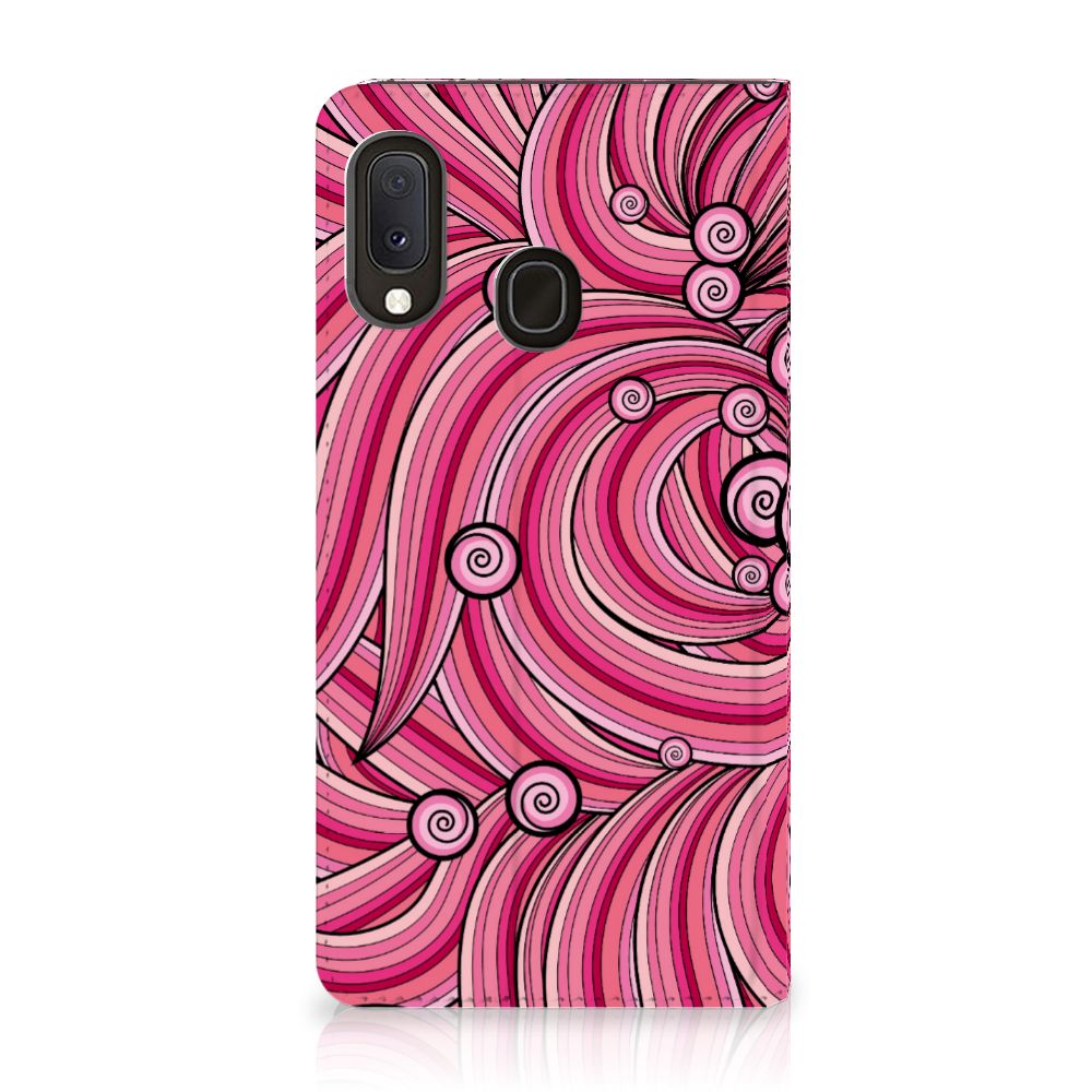 Samsung Galaxy A20e Bookcase Swirl Pink