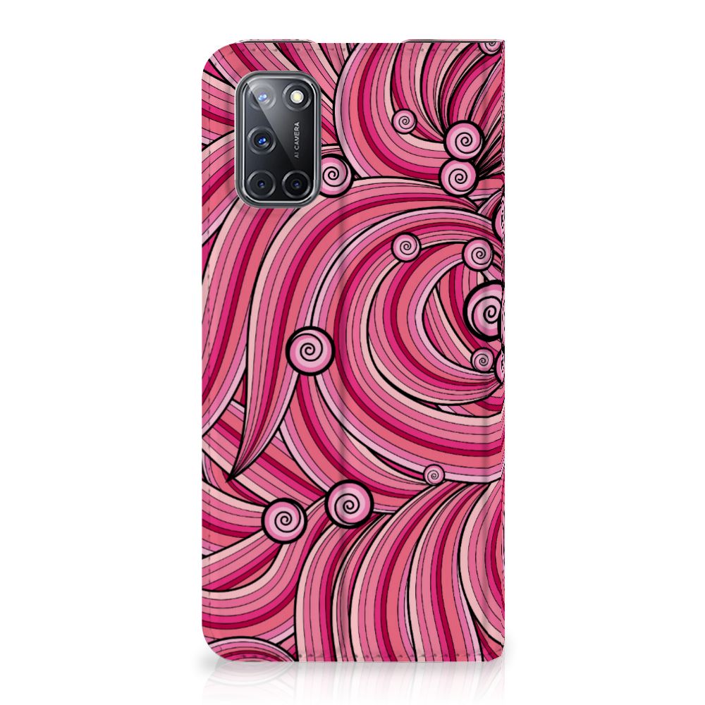 OPPO A52 | A72 Bookcase Swirl Pink
