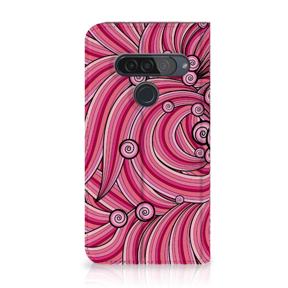 LG G8s Thinq Bookcase Swirl Pink