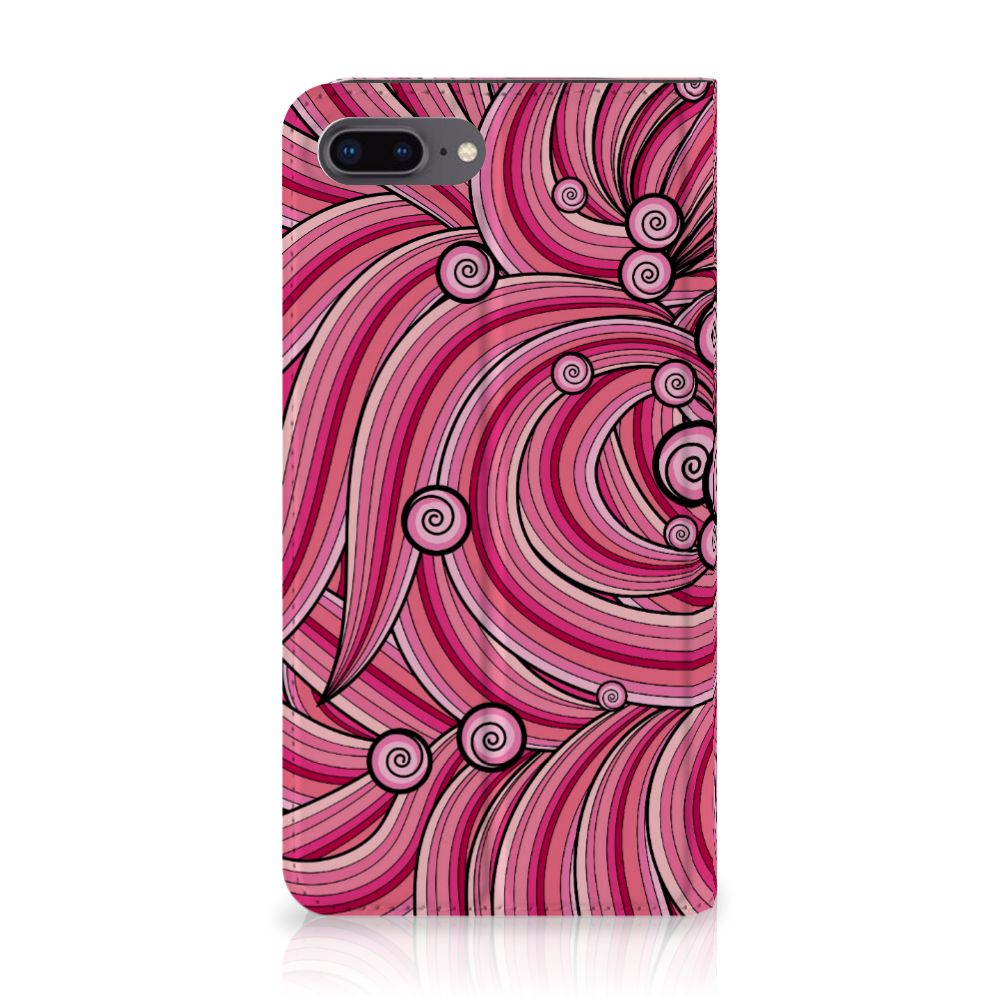 Apple iPhone 7 Plus | 8 Plus Bookcase Swirl Pink