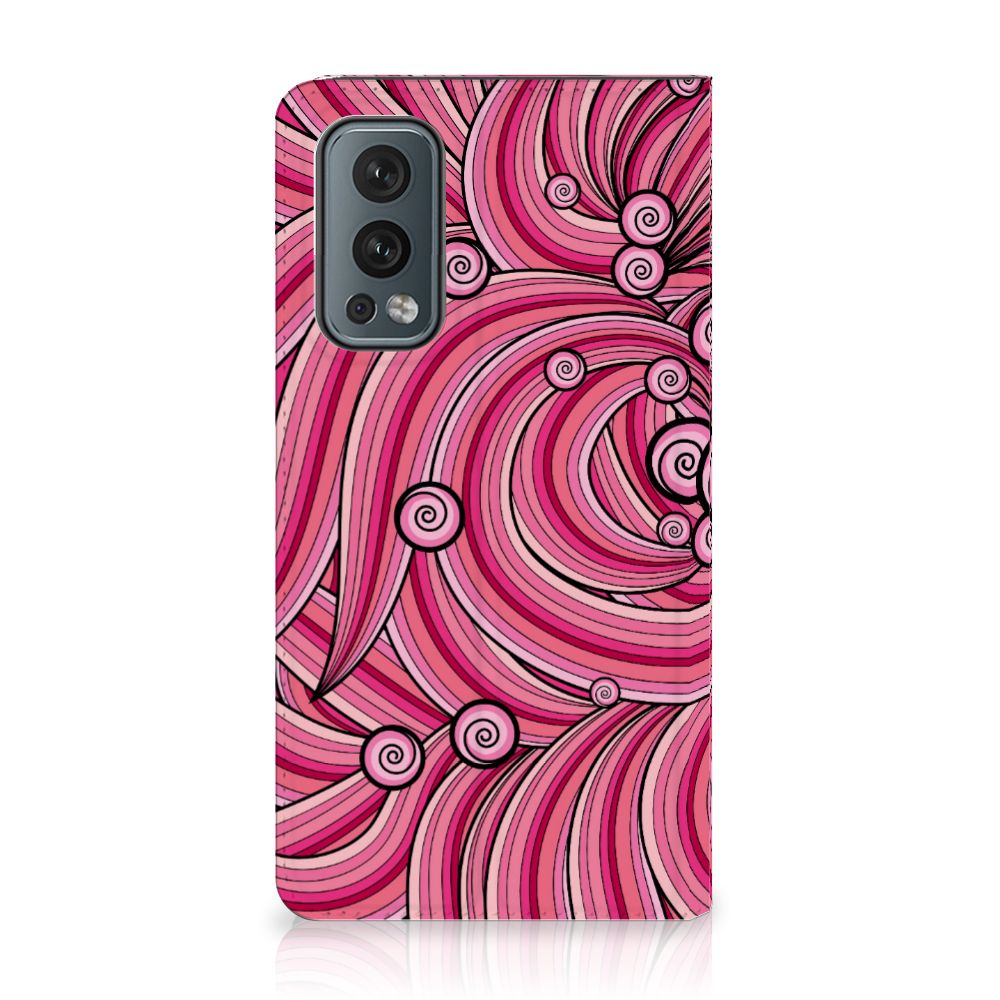 OnePlus Nord 2 5G Bookcase Swirl Pink