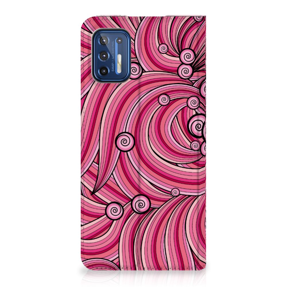 Motorola Moto G9 Plus Bookcase Swirl Pink