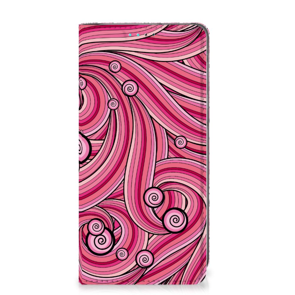 Samsung Galaxy A40 Bookcase Swirl Pink