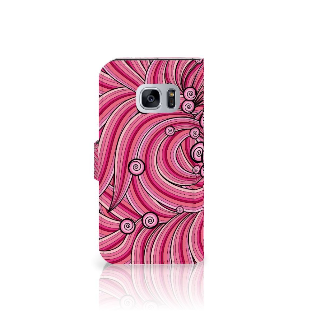 Samsung Galaxy S7 Hoesje Swirl Pink