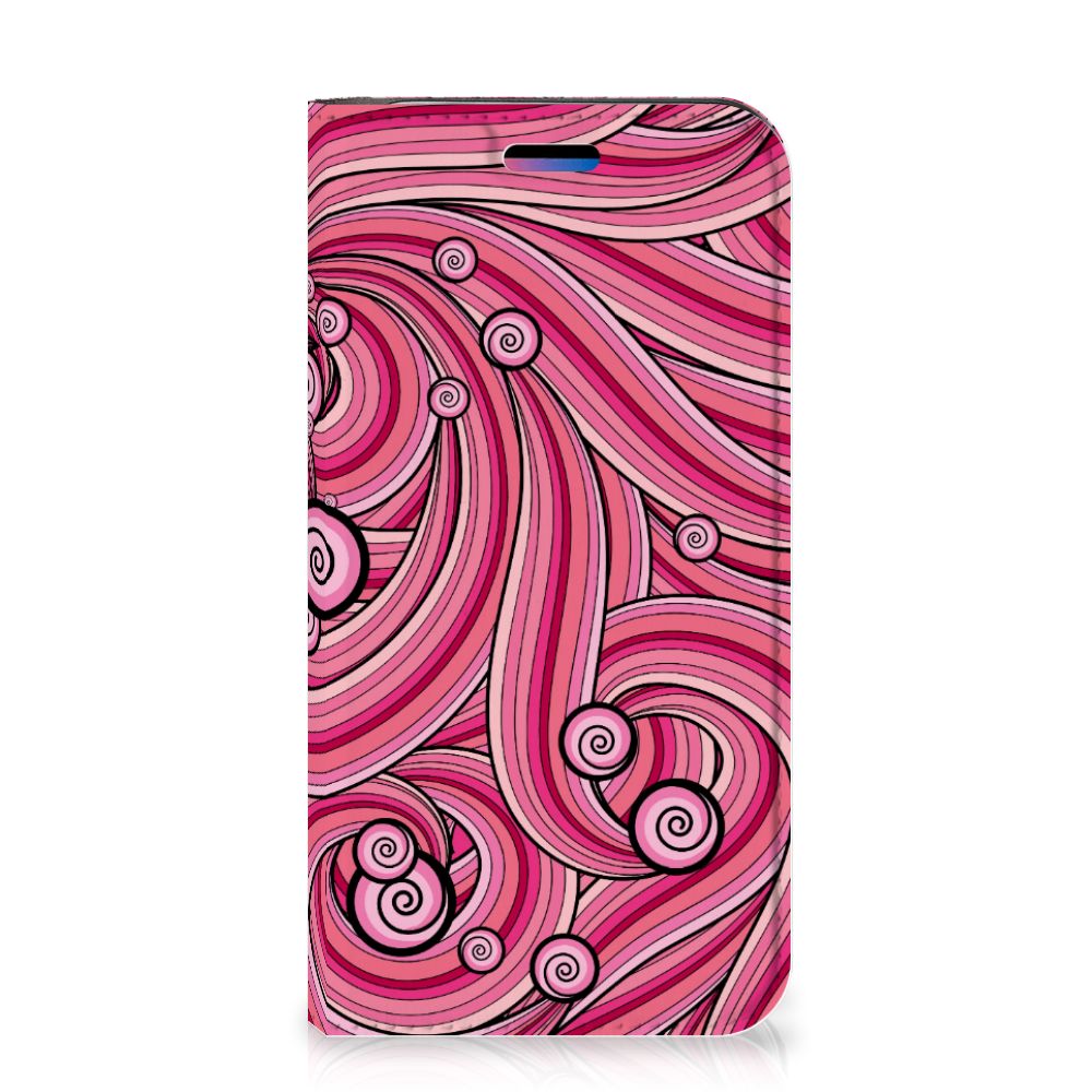 Apple iPhone X | Xs Bookcase Swirl Pink