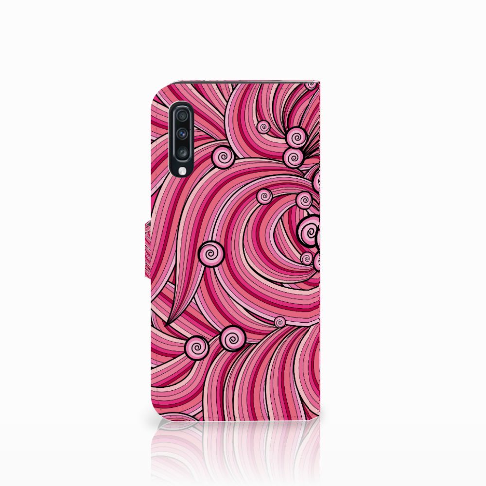 Samsung Galaxy A70 Hoesje Swirl Pink