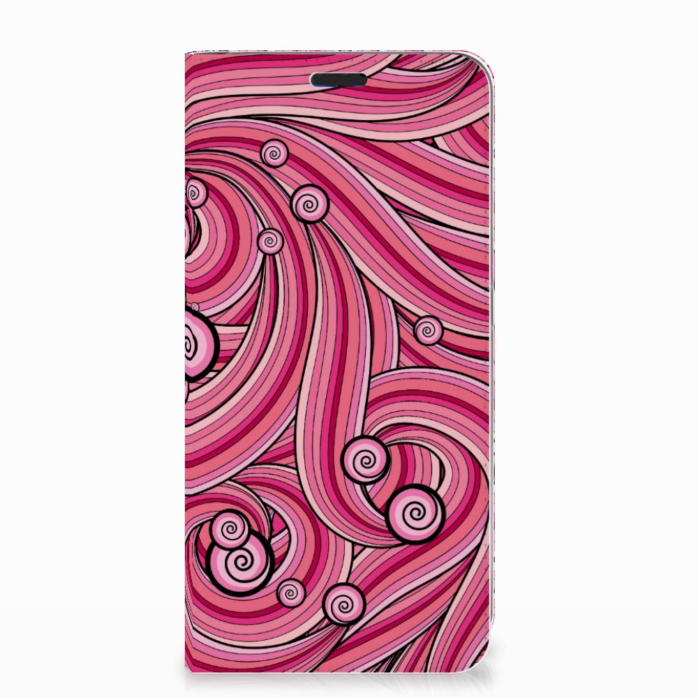 LG V40 Thinq Bookcase Swirl Pink
