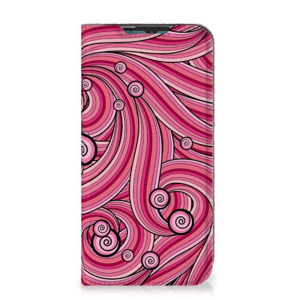 Motorola G8 Plus Bookcase Swirl Pink