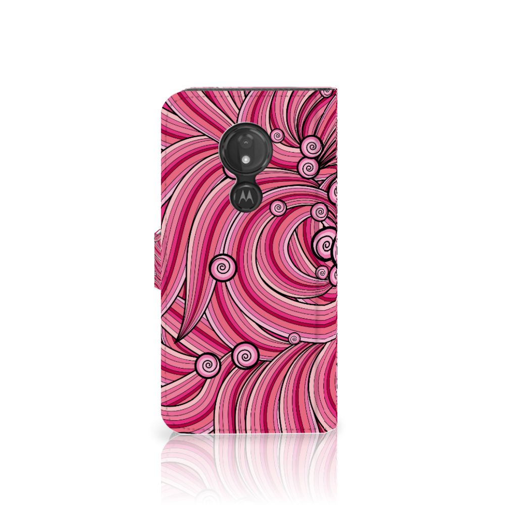 Motorola Moto G7 Power Hoesje Swirl Pink