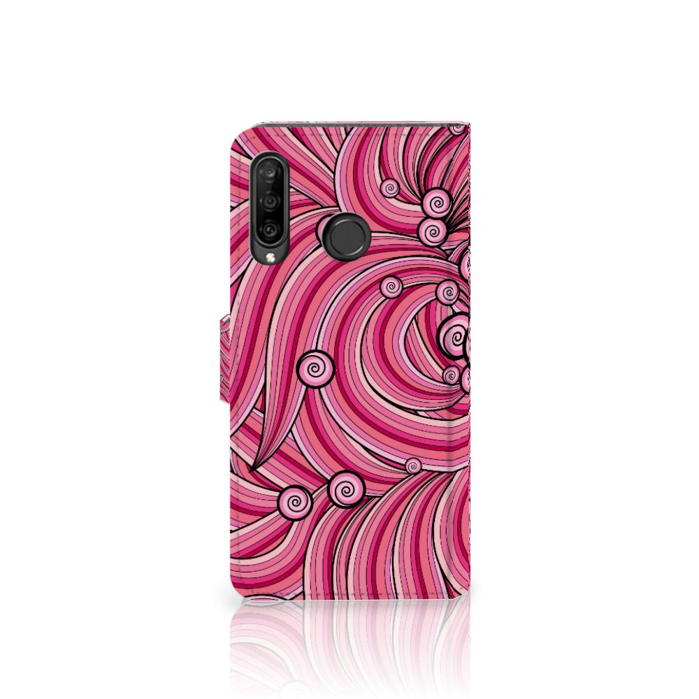 Huawei P30 Lite (2020) Hoesje Swirl Pink