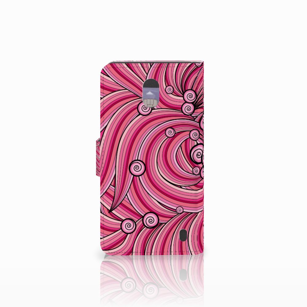 Nokia 2 Hoesje Swirl Pink