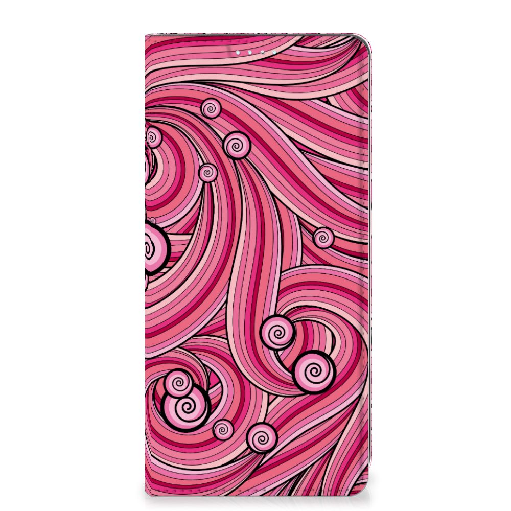 Samsung Galaxy A71 Bookcase Swirl Pink