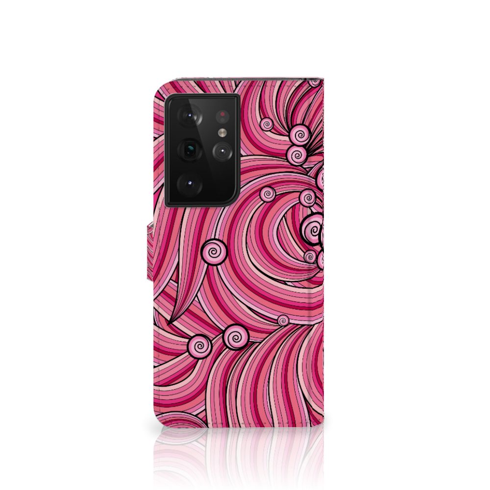 Samsung Galaxy S21 Ultra Hoesje Swirl Pink