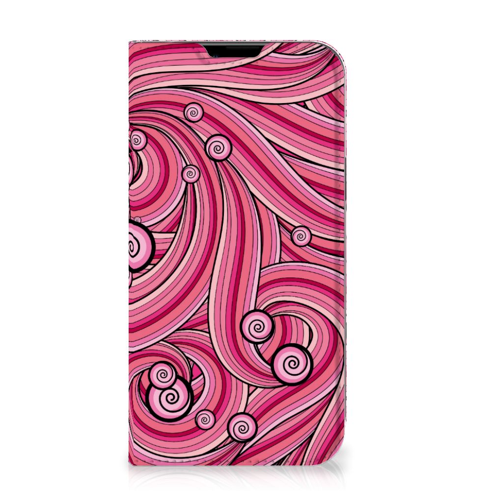 Apple iPhone 14 Plus Bookcase Swirl Pink