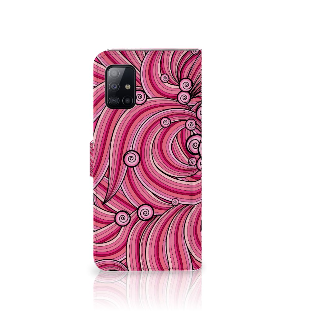 Samsung Galaxy A71 Hoesje Swirl Pink