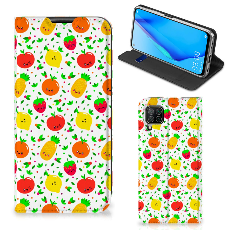 Huawei P40 Lite Flip Style Cover Fruits