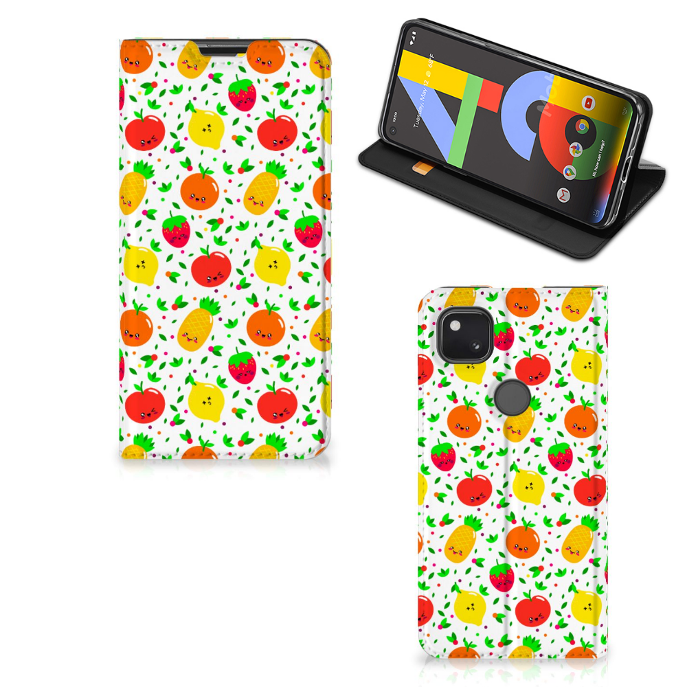 Google Pixel 4a Flip Style Cover Fruits