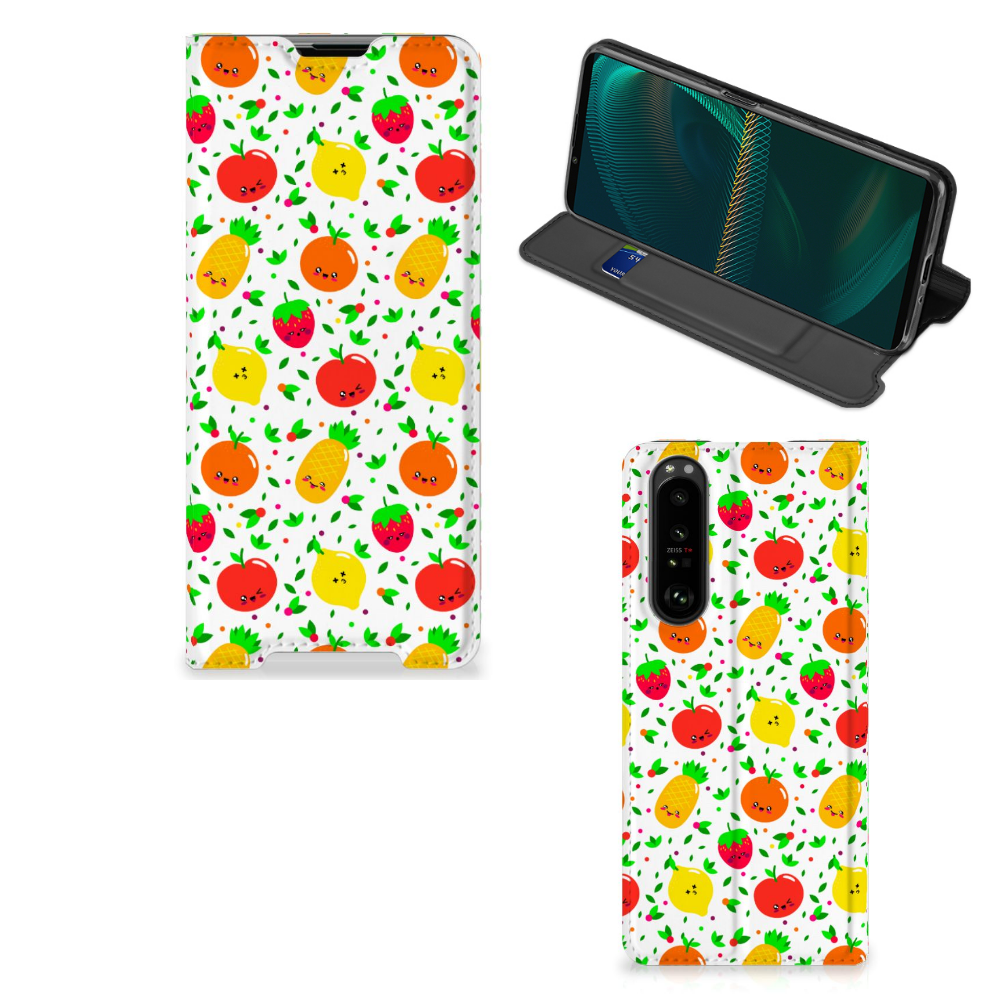 Sony Xperia 5 III Flip Style Cover Fruits