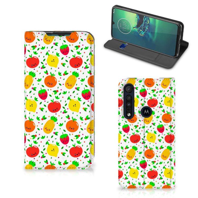 Motorola G8 Plus Flip Style Cover Fruits