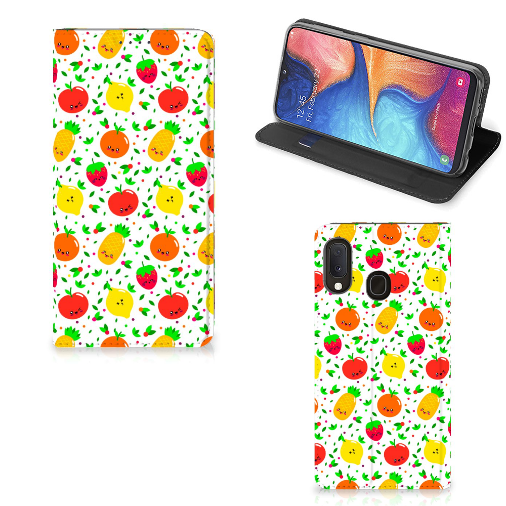 Samsung Galaxy A20e Flip Style Cover Fruits