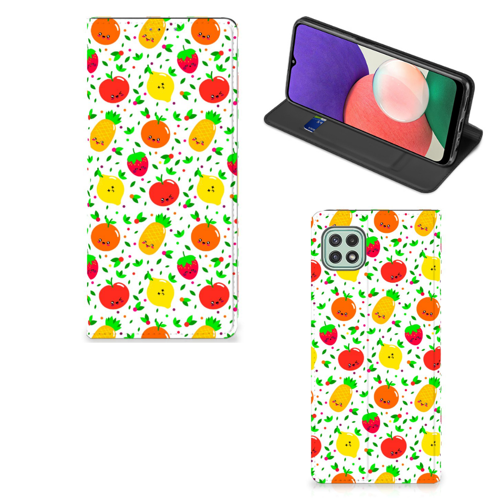 Samsung Galaxy A22 5G Flip Style Cover Fruits