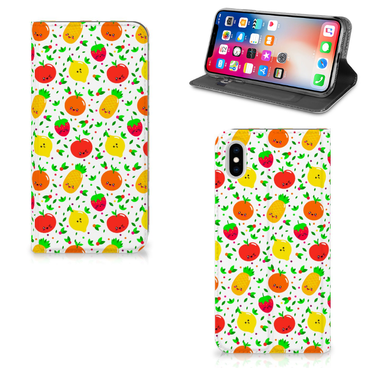 Apple iPhone Xs Max Standcase Hoesje Design Fruits