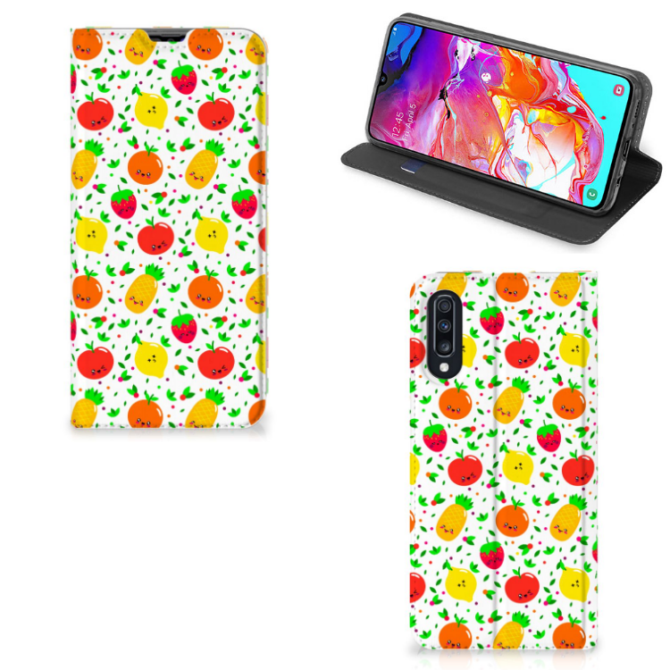 Samsung Galaxy A70 Flip Style Cover Fruits