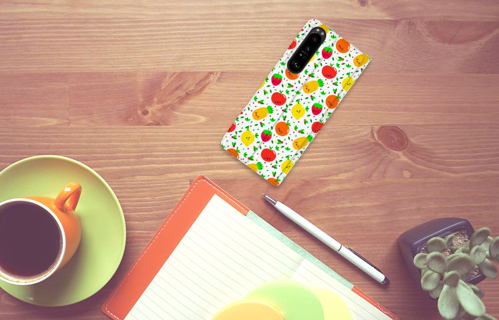 Sony Xperia 1 III Flip Style Cover Fruits